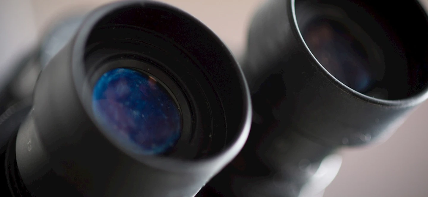A close up of binoculars